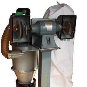 Integrated Dust Collector mounted to Grinder/Buffer